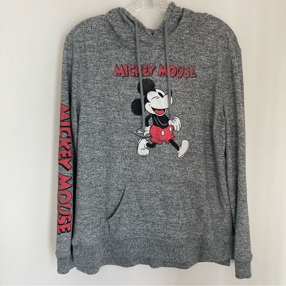 Disney Tops - Disney Mickey Mouse Women’s knit classic hoodie sweatshirt size medium. EUC! 😍
